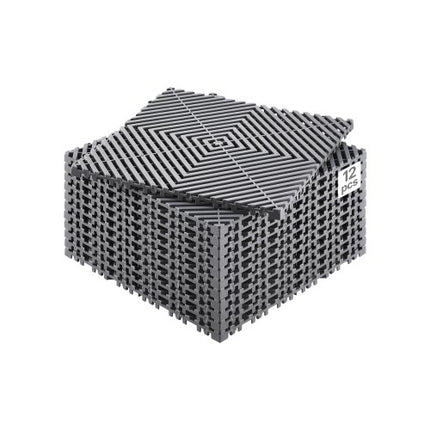 Sujungiamas drenažinis kilimėlis VEVOR GS-30*30*1.5-G, 12 vnt. rinkinys