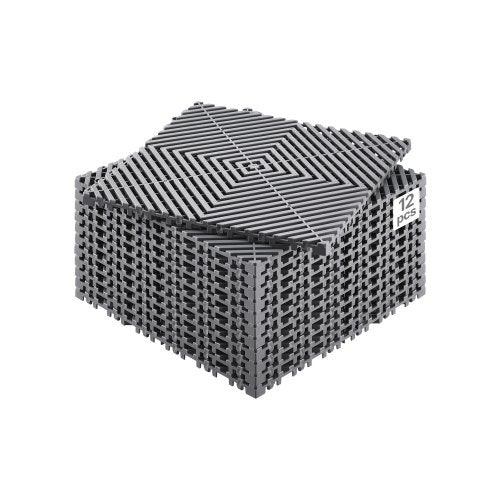 Sujungiamas drenažinis kilimėlis VEVOR GS-30*30*1.5-G, 12 vnt. rinkinys