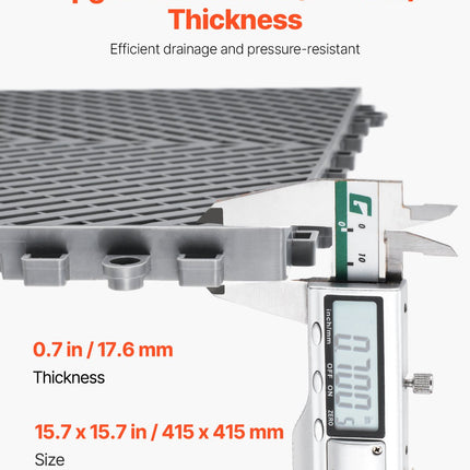 Jungiamosios drenažinės plytelės VEVOR GS-40*40*1.8-G, 24 vnt.