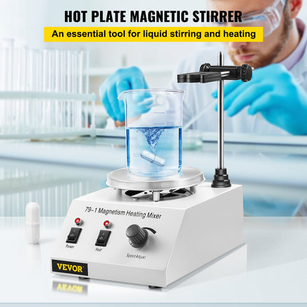 Laboratorinė magnetinė maišyklė su kaitinimu VEVOR 1L, 1600 sūk./min.