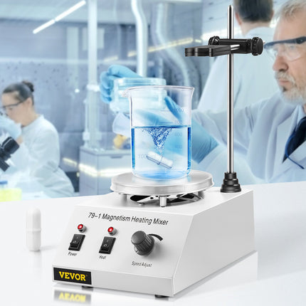Laboratorinė magnetinė maišyklė su kaitinimu VEVOR 1L, 1600 sūk./min.