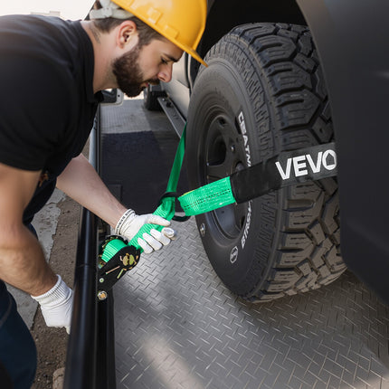 Ratchetinių diržų komplektas ratų tvirtinimui VEVOR XM0510, 4540 kg trūkimo jėga