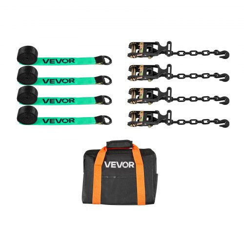Ratų tvirtinimo diržų komplektas VEVOR XM0508, 1512 kg darbinė apkrova