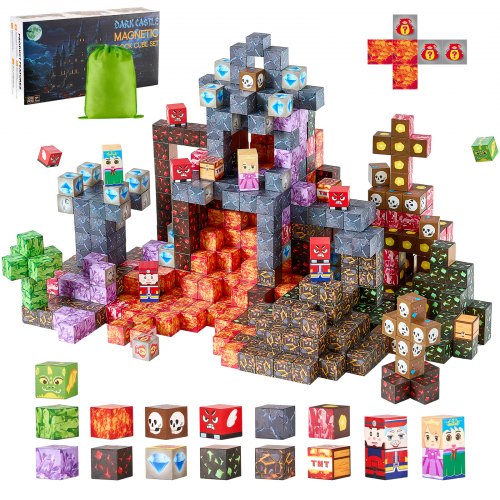 Magnetinės kaladėlės VEVOR XL20-002, 100 vnt. rinkinys „Dark Castle“