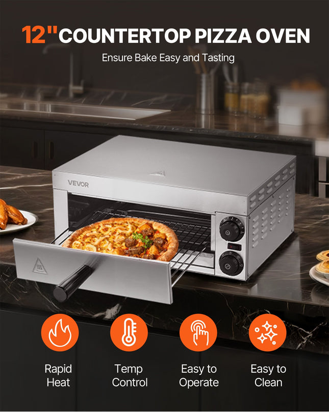Elektrinė picų krosnelė VEVOR FY-P0-1, 1500W