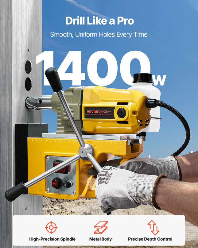 Magnetinės gręžimo staklės VEVOR ZT-40HA, 1400 W