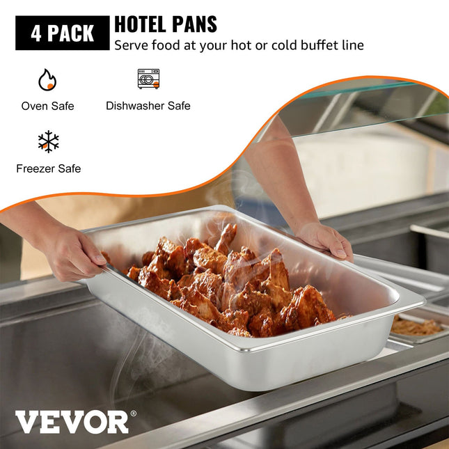 Gastronominiai indai VEVOR 4 vnt. rinkinys, 13 l talpa