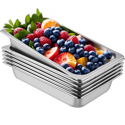 Gastronominiai indai VEVOR GN 1/1, 6 vnt., 13 l talpa