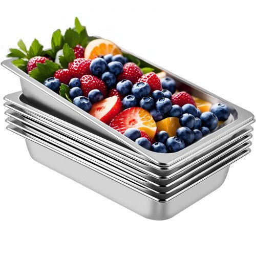 Gastronominiai indai VEVOR GN 1/1, 6 vnt., 13 l talpa