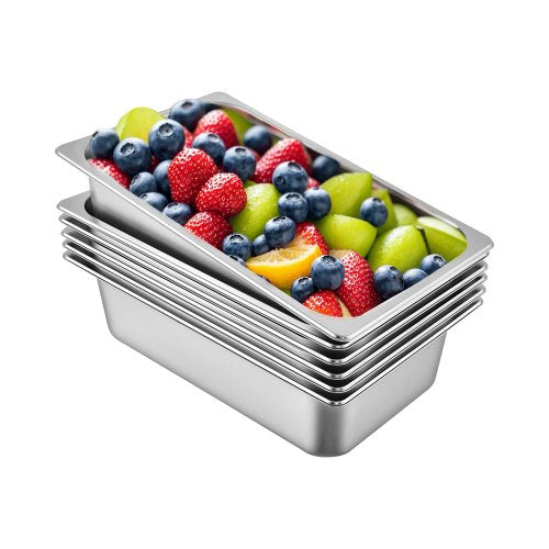 Gastronominiai indai VEVOR 6 vnt. rinkinys, 20,5 l talpa