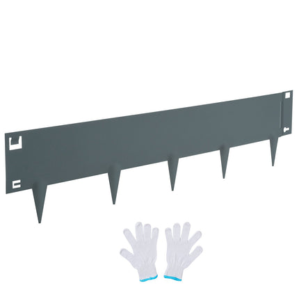 Plieniniai vejos atitvarai VEVOR CYGREY39*3in, 5 vnt. rinkinys