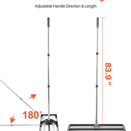 Vejos lyginimo grėblys VEVOR LJY9005, 76 cm pločio pagrindas