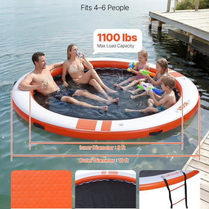 Pripučiama plaukiojanti platforma VEVOR CD305R, 3,05 m