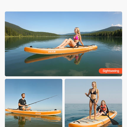 Pripučiama irklentė VEVOR SUP-305S, 305 cm ilgio su kėdute