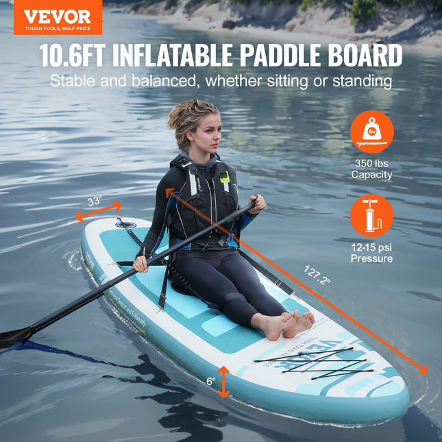 Pripučiama irklentė (SUP) VEVOR SUP-320S, 323 cm ilgio