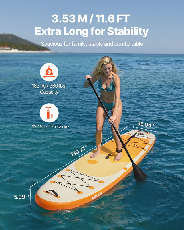 Pripučiama irklentė (SUP) VEVOR SUP-350, 353 cm ilgio
