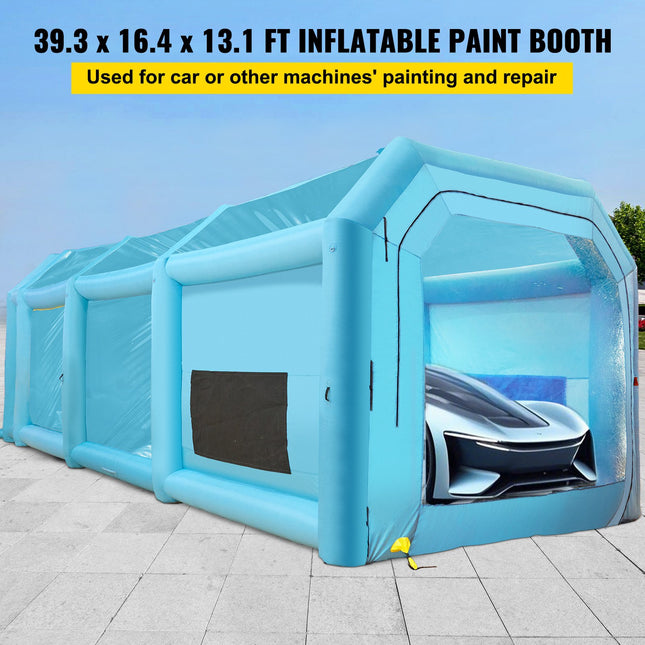 Pripučiama dažymo kamera VEVOR PQZP-9855, 12 x 5 x 4 m