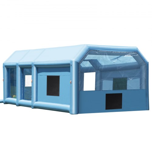 Pripučiama dažymo kamera VEVOR 10x6,4x4,5 m, 1100W+750W ventiliatoriai