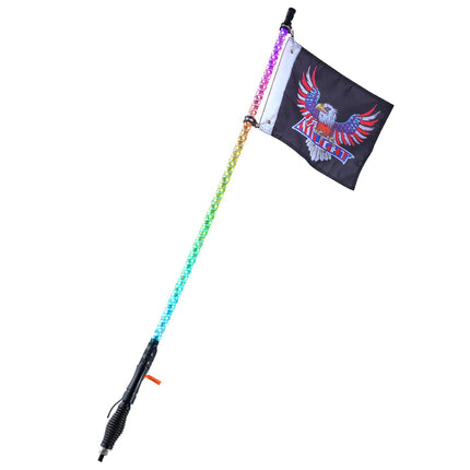 LED antenos žibintas VEVOR WM-3190RGB-XC-CR-TH-1, 91 cm ilgio su RGB apšvietimu