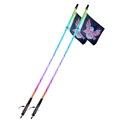 LED antenos žibintai VEVOR WM-3190RGB-XC-CR-2, 0,91 m