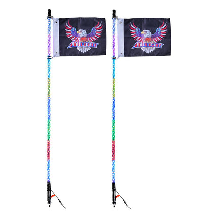LED antenos žibintai VEVOR WM-3190RGB-XC-CR-2, 0,91 m
