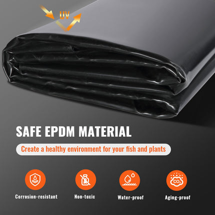 Tvenkinio plėvelė VEVOR EPDM 20*25 ft, 6 x 7.6 m