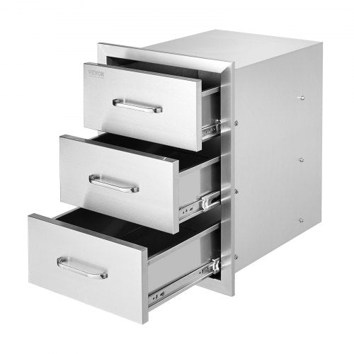 Lauko virtuvės stalčiai VEVOR KM-CTG-2302-SKU5, 3 stalčių