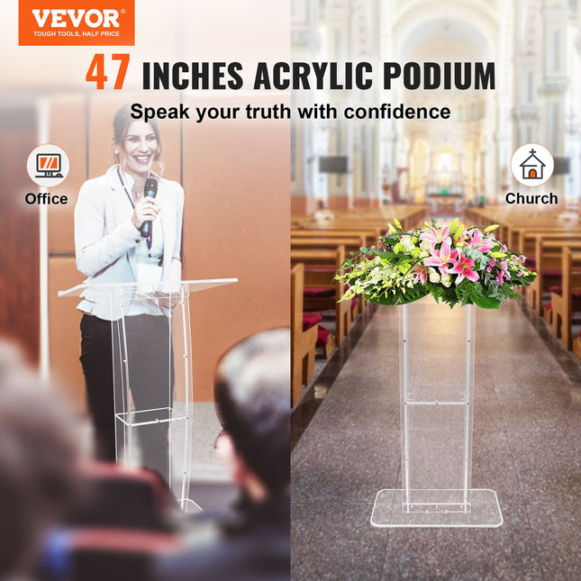 Akrilinė tribūna VEVOR, 119 cm aukščio