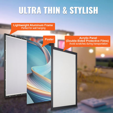 LED rėmelis plakatams VEVOR 1530-2, 24 x 36 colių