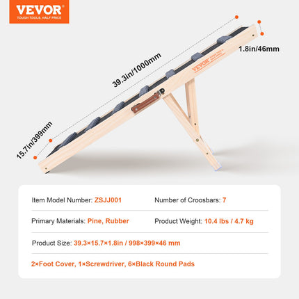 Šunų rampa VEVOR ZSJJ001, reguliuojamas aukštis 38–56 cm