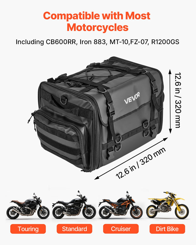 Motociklo krepšys ant galinės sėdynės VEVOR NMXQ004, 40-60 L