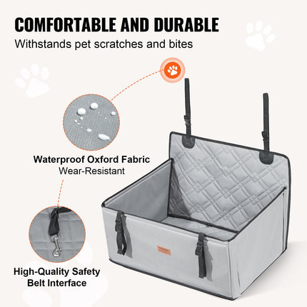 Šuns automobilinė kėdutė VEVOR JBS-PCS-009-GRAY, iki 22 kg