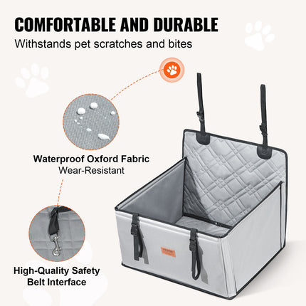 Automobilinė kėdutė šunims VEVOR JBS-PCS-010-GRAY, iki 18 kg