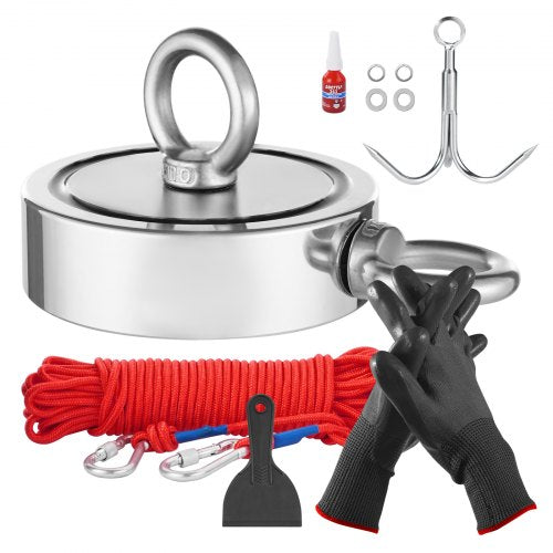 Magnetinės žvejybos rinkinys VEVOR MG L-94DR-1700 LBS, 771 kg traukos jėga