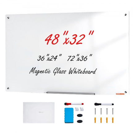 Magnetinė stiklinė lenta VEVOR GB-3248-MW, 1200 x 800 mm