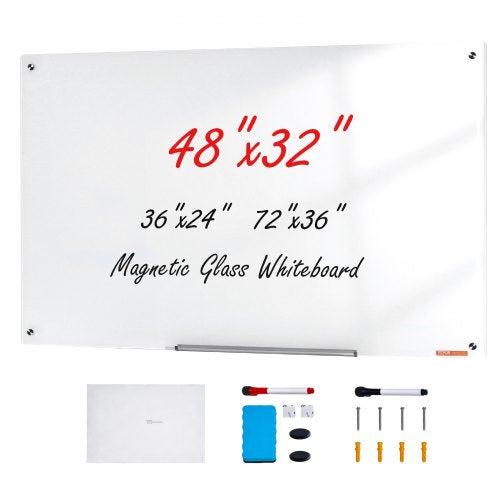Magnetinė stiklinė lenta VEVOR GB-3248-MW, 1200 x 800 mm