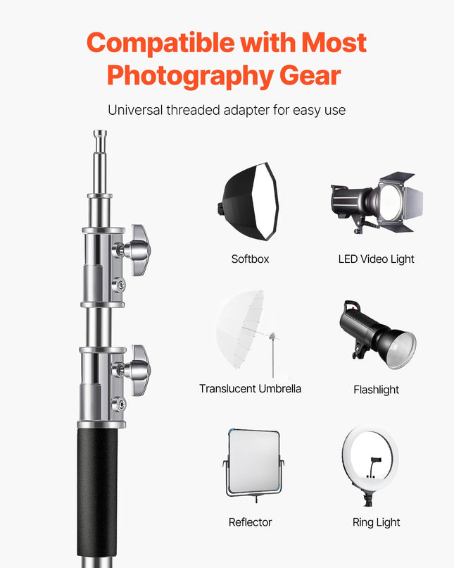 Fotografijos stovas (C-Stand) VEVOR SH-LS-025, 330 cm