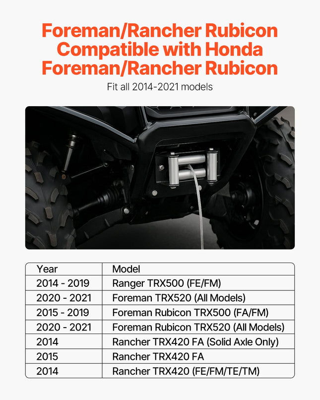 Gervės montavimo plokštė VEVOR Honda Foreman / Rancher, 907-1633 kg