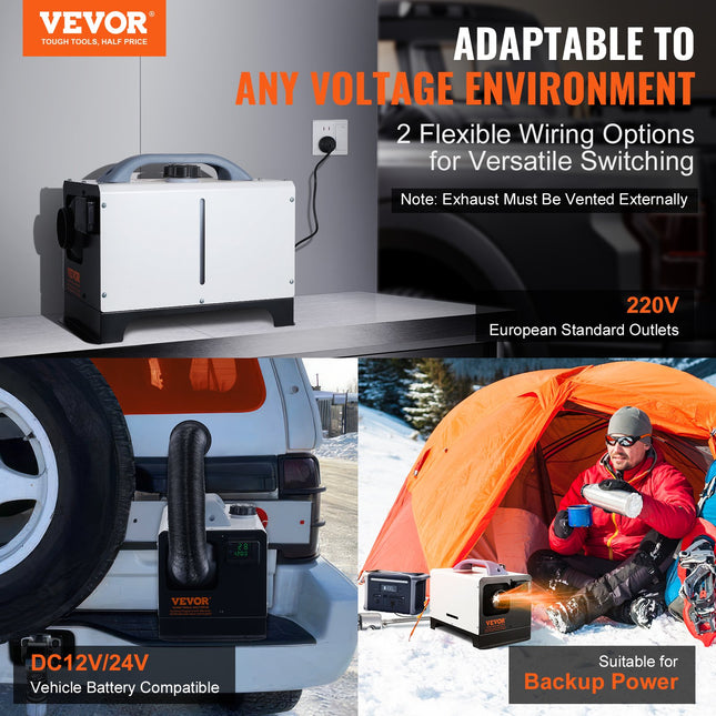 Autonominis dyzelinis šildytuvas VEVOR XMZ-W-D4, 5-8 kW