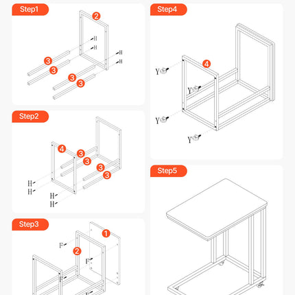 C formos staliukas VEVOR C250154C-01, 500 x 350 x 605 mm