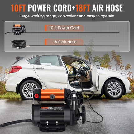 Automobilinis oro kompresorius VEVOR 12V, 150 PSI