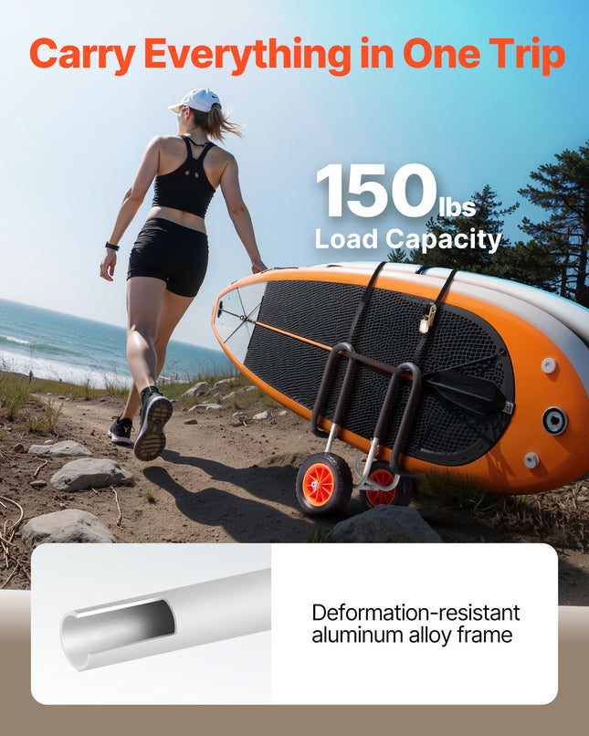 Baidarių ir irklenčių vežimėlis VEVOR JH005, 68 kg keliamoji galia