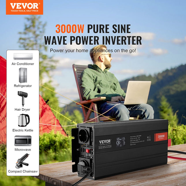 Įtampos keitiklis VEVOR SGPE-3000W, 3000W