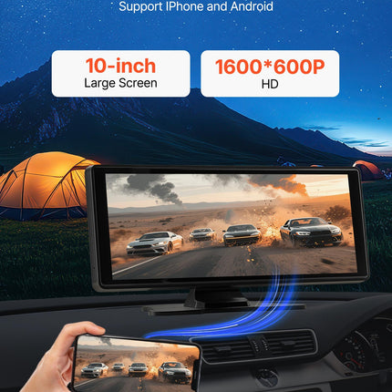 Belaidė automobilio magnetola VEVOR 9003D, 254 mm HD ekranas