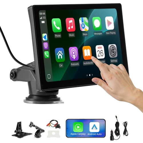 Automobilinė multimedijos sistema VEVOR 7098P, 9 colių HD ekranas