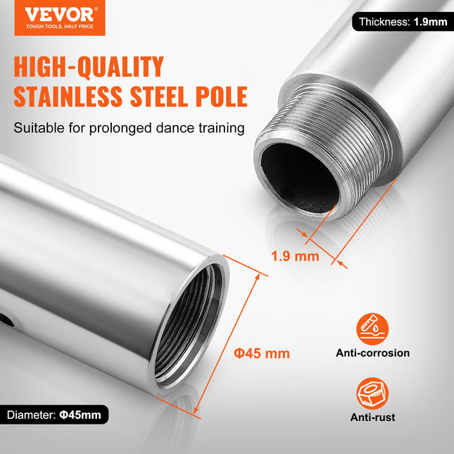 Šokių stulpas VEVOR HM-P602, 45 mm skersmens