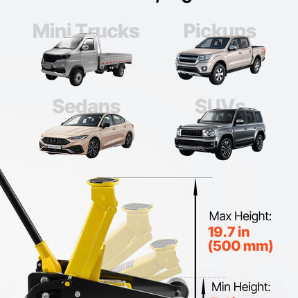 Žemo profilio domkratas VEVOR WD-A-03000-A00-0/JT, 3 tonos