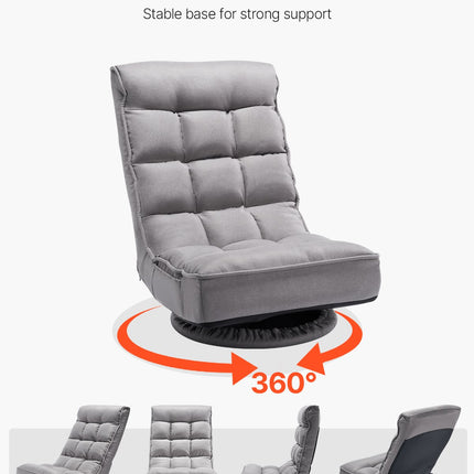 Besisukanti grindų kėdė žaidimams VEVOR QX-1558C, 360° sukimasis