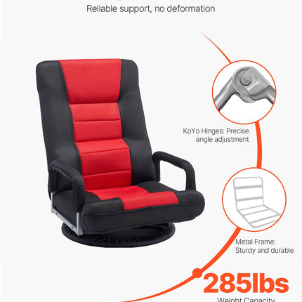 Grindų žaidimų kėdė VEVOR QX-1557-2, 360° besisukanti