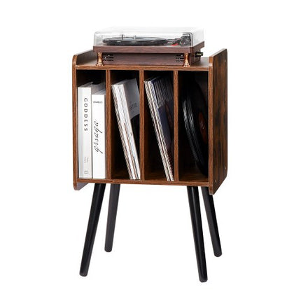Vinilinių plokštelių grotuvo staliukas VEVOR KLEC-05, talpina iki 100 albumų